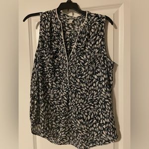 H&M, tank top, navy and white